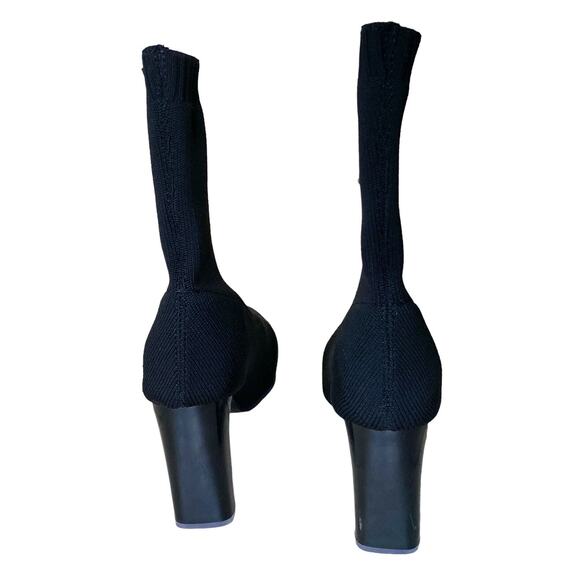 SHEIN Womens Size US 8 EU 39 Black Pointed Toe Knitted High Heel Shoes Boots - Picture 4 of 8